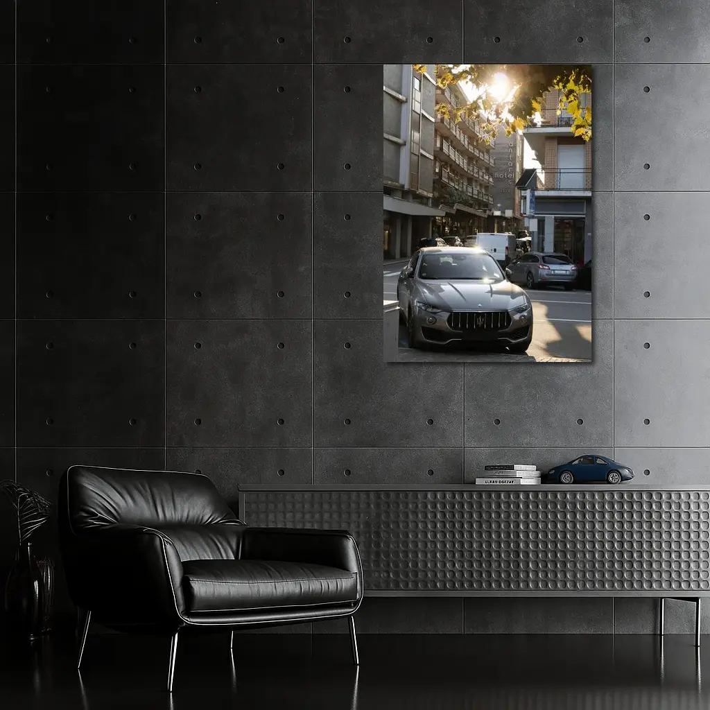 Maserati Levante Gray SUV City Street – Wall Art