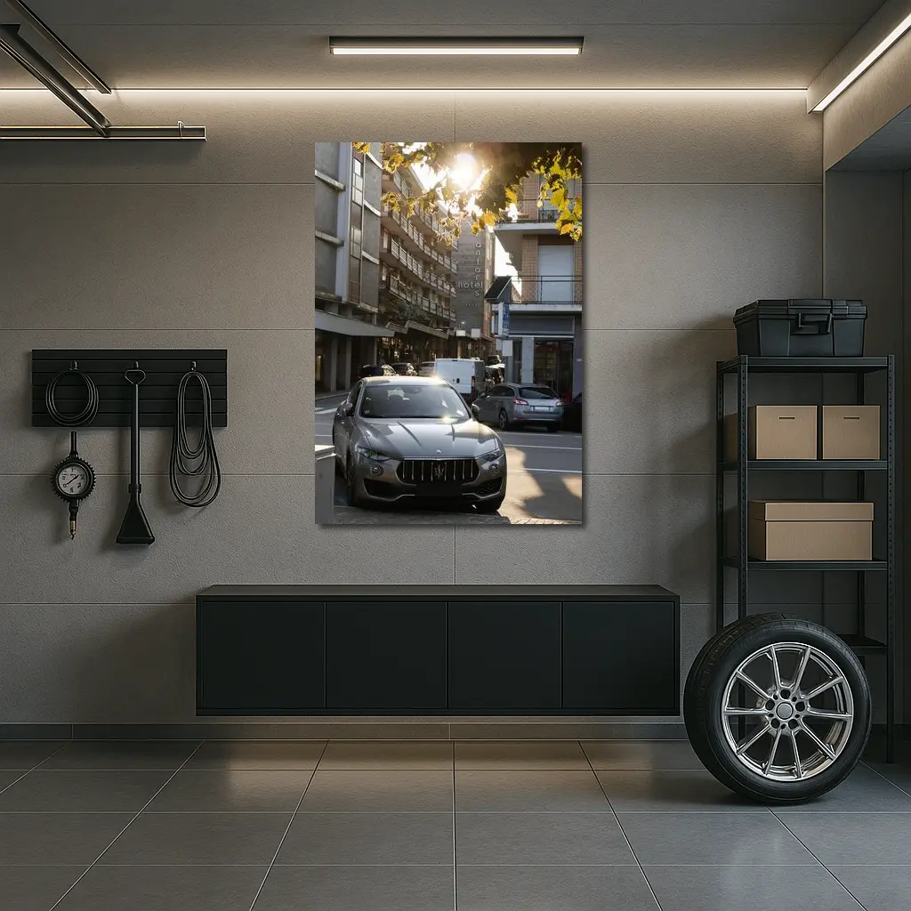 Maserati Levante Gray SUV City Street – Wall Art