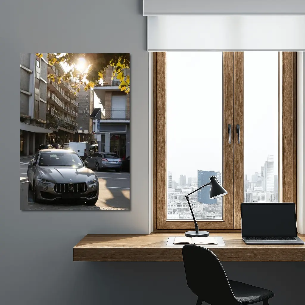 Maserati Levante Gray SUV City Street – Wall Art