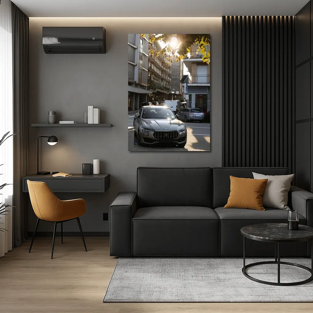 Maserati Levante Gray SUV City Street – Wall Art