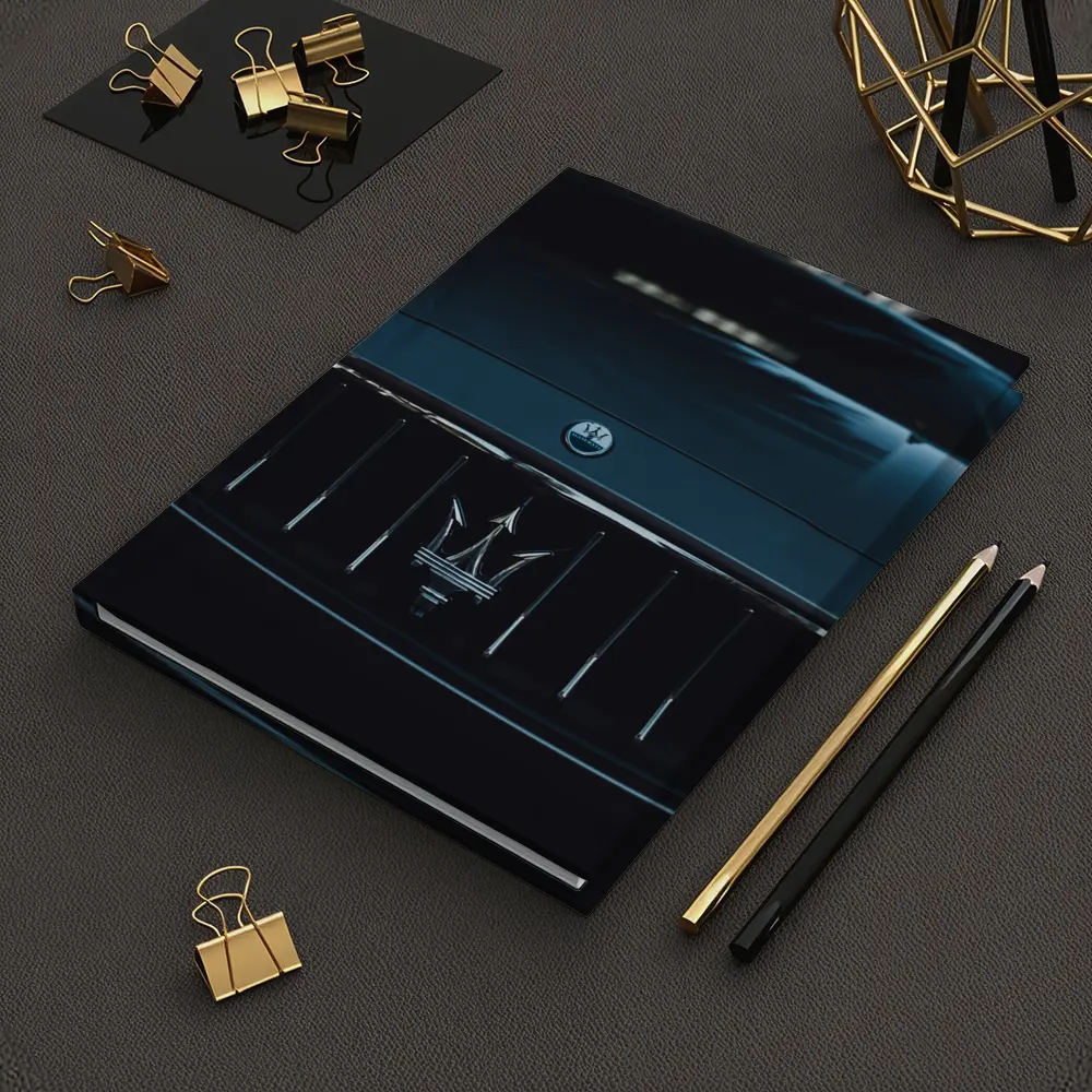 Maserati Trident Grille Dark Moody Close Up – Notebooks
