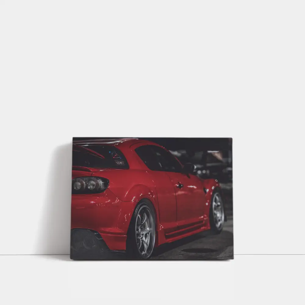 Mazda RX-8 Red Sports Car Night Scene – Wall Art