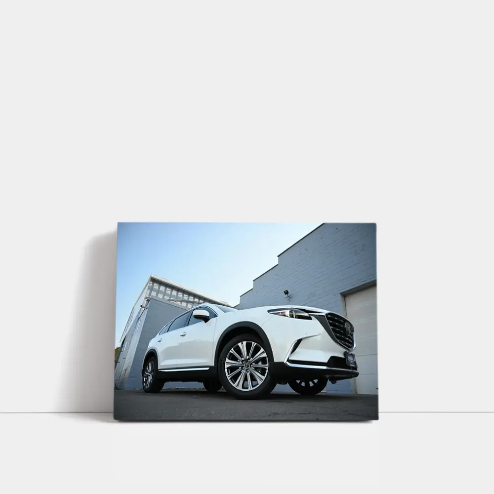 Mazda CX-9 White SUV Urban Street – Wall Art