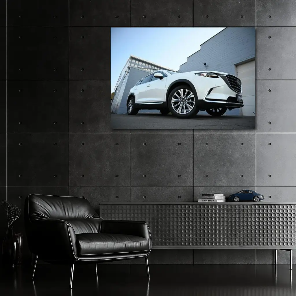 Mazda CX-9 White SUV Urban Street – Wall Art
