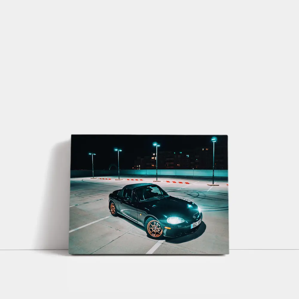 Mazda MX-5 Night Parking Lot Dark – Wall Art