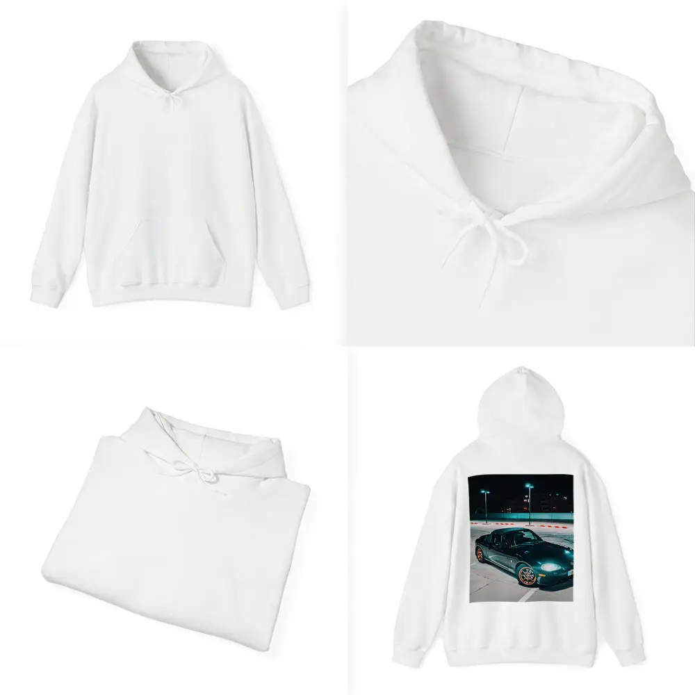Mazda MX-5 Night Parking Lot Dark – Hoodies