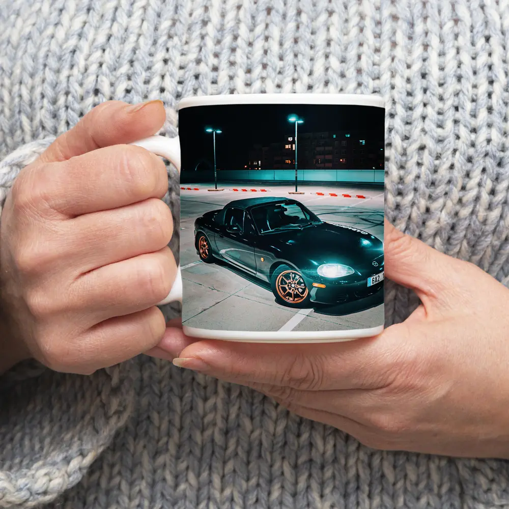 Mazda MX-5 Night Parking Lot Dark – Mugs