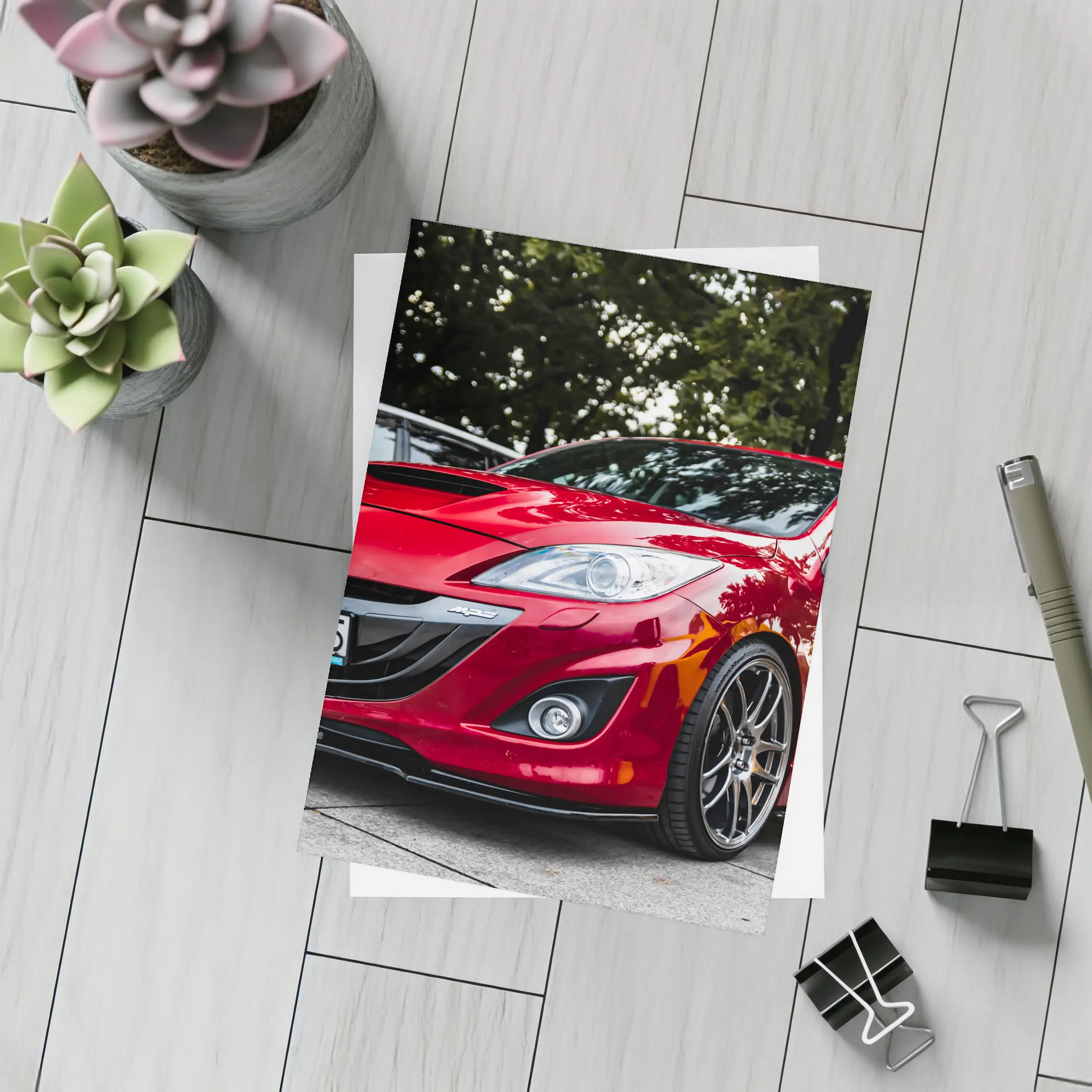 Mazda MazdaSpeed Three Red Stance Meet – Postcards