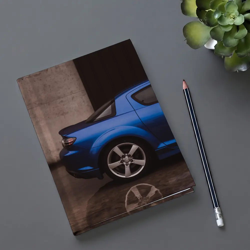 Mazda RX-8 Blue Rear Garage Setting – Notebooks
