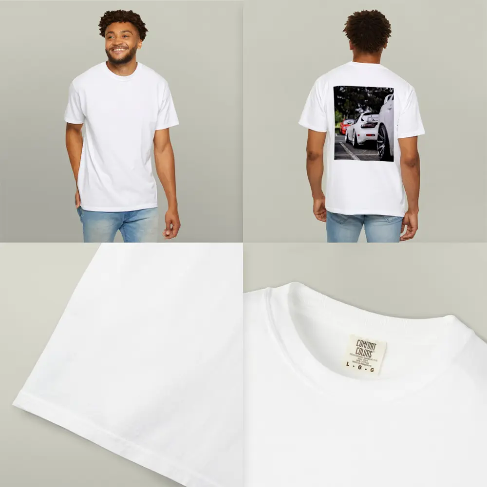 Mazda RX-7 White Stance Car Meet Parking – T-Shirts