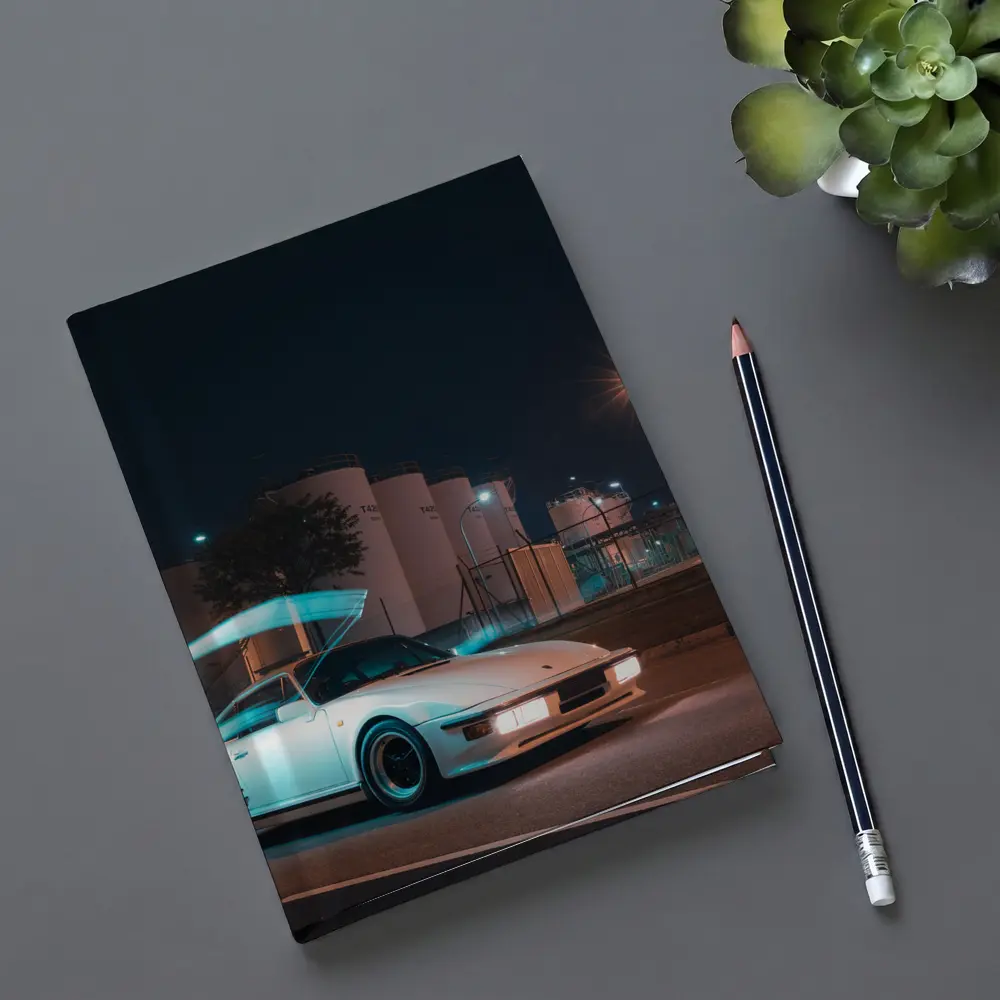 Porsche 911 Turbo White Night Street – Notebooks