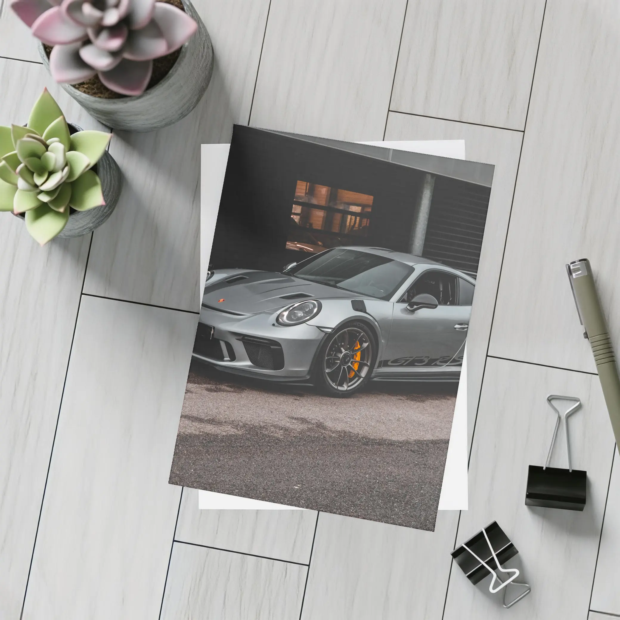 Porsche 911 GT3 RS Silver Street – Postcards