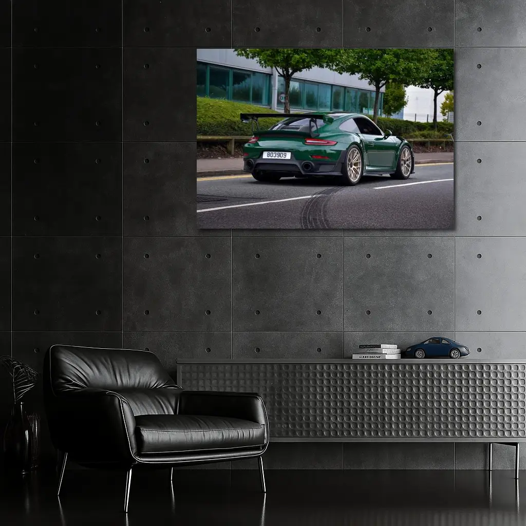 Porsche 911 GT2 RS Green Street – Wall Art