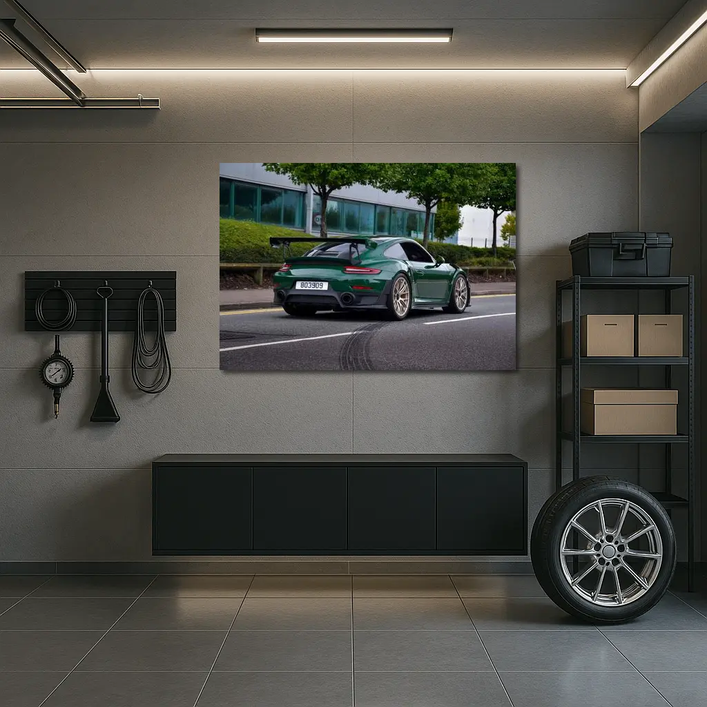 Porsche 911 GT2 RS Green Street – Wall Art