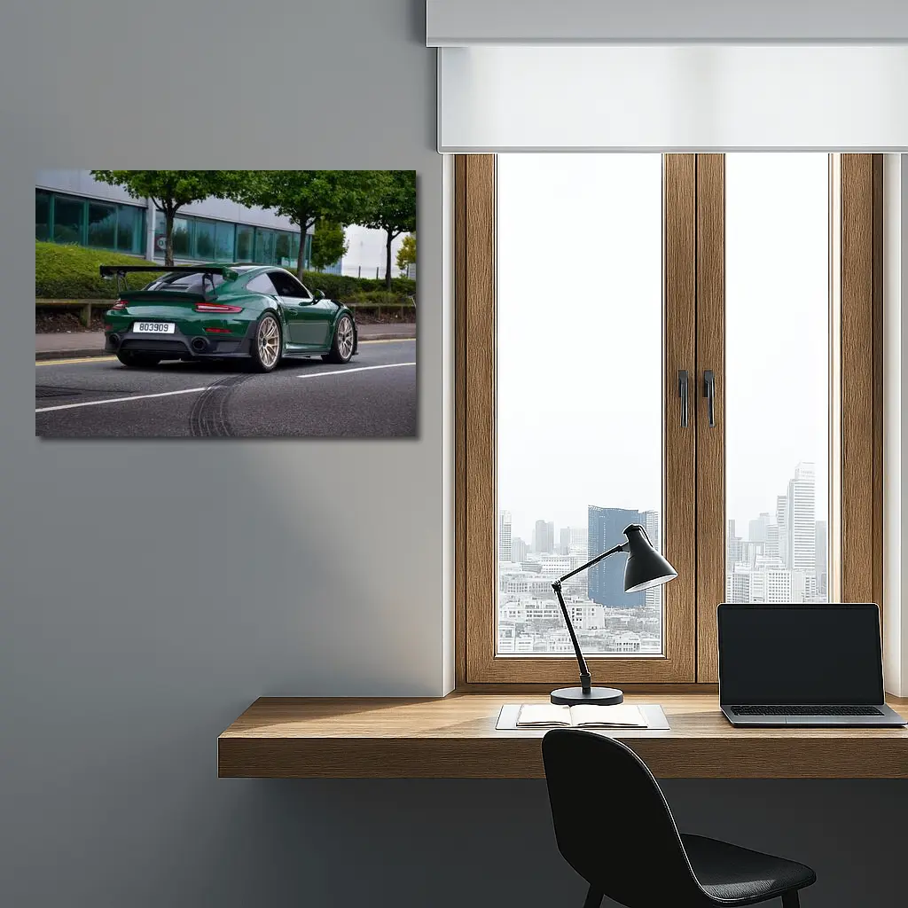 Porsche 911 GT2 RS Green Street – Wall Art