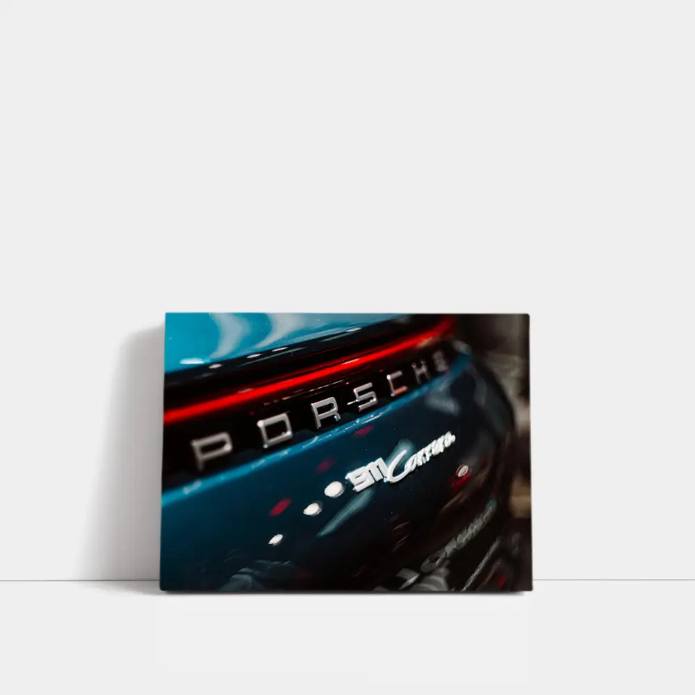 Porsche 911 Carrera Dark Blue Rear Badge – Wall Art