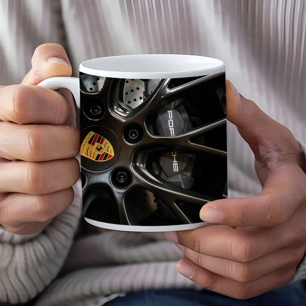 Porsche Dark Alloy Wheel Brake Caliper Detail – Mugs