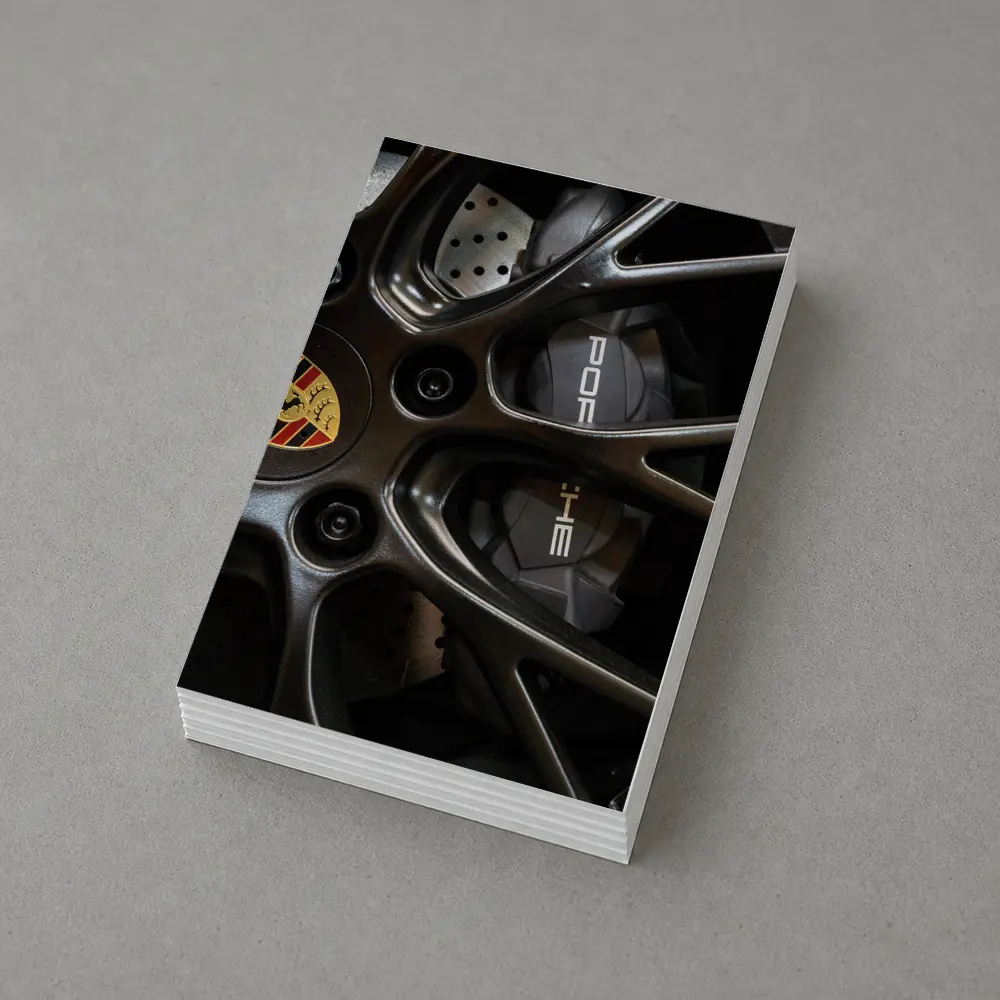 Porsche Dark Alloy Wheel Brake Caliper Detail – Postcards