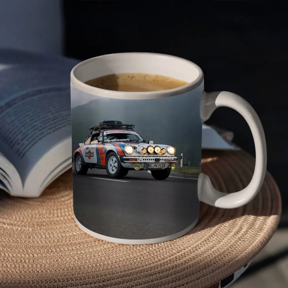 Porsche 911 Rally Car Mountain Road – Mugs