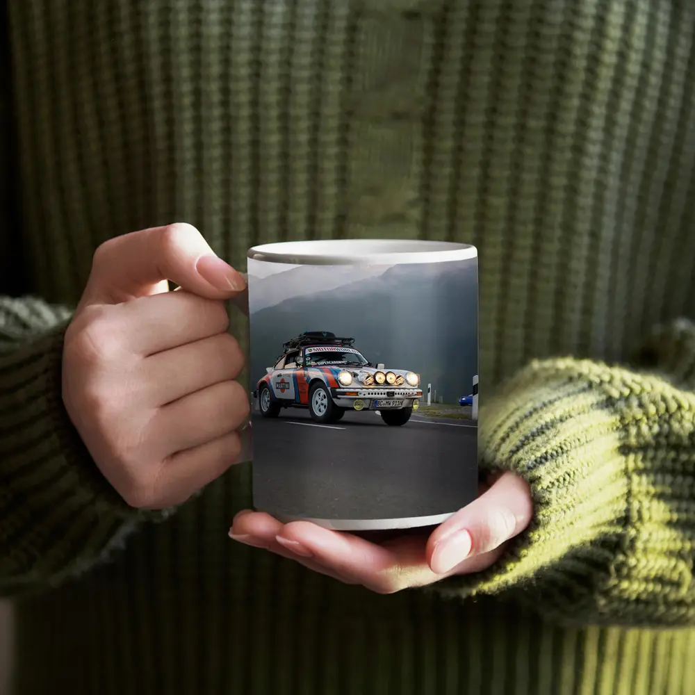Porsche 911 Rally Car Mountain Road – Mugs