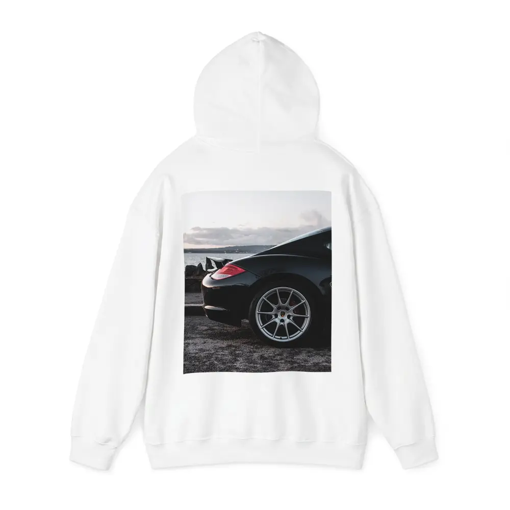Black Porsche Cayman By Coastal Waterfront – Hoodies