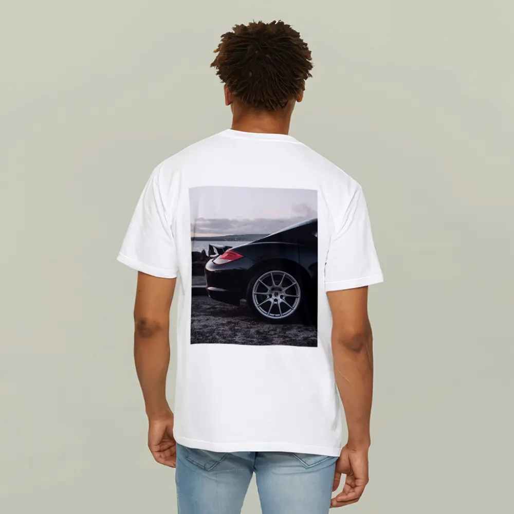 Black Porsche Cayman By Coastal Waterfront – T-Shirts
