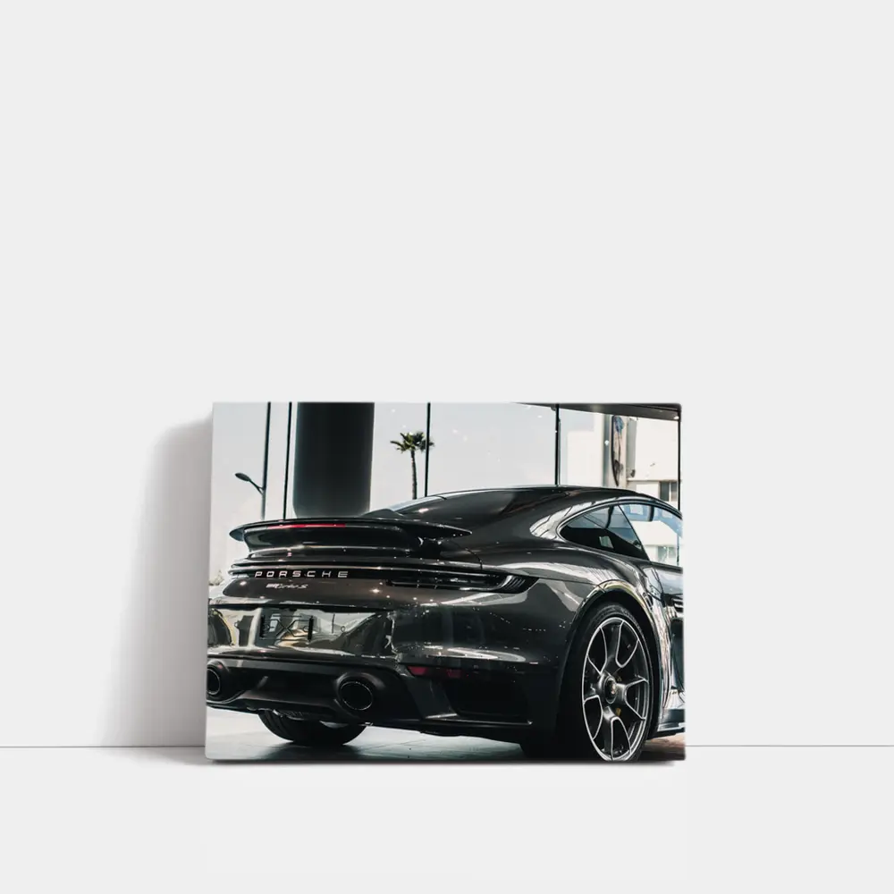 Porsche Turbo S Dark Rear Dealership – Wall Art