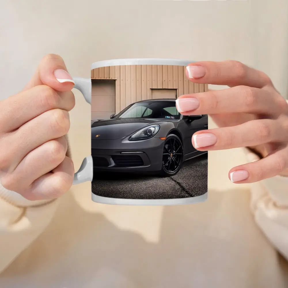 Porsche Cayman Gray Sports Car Garage – Mugs