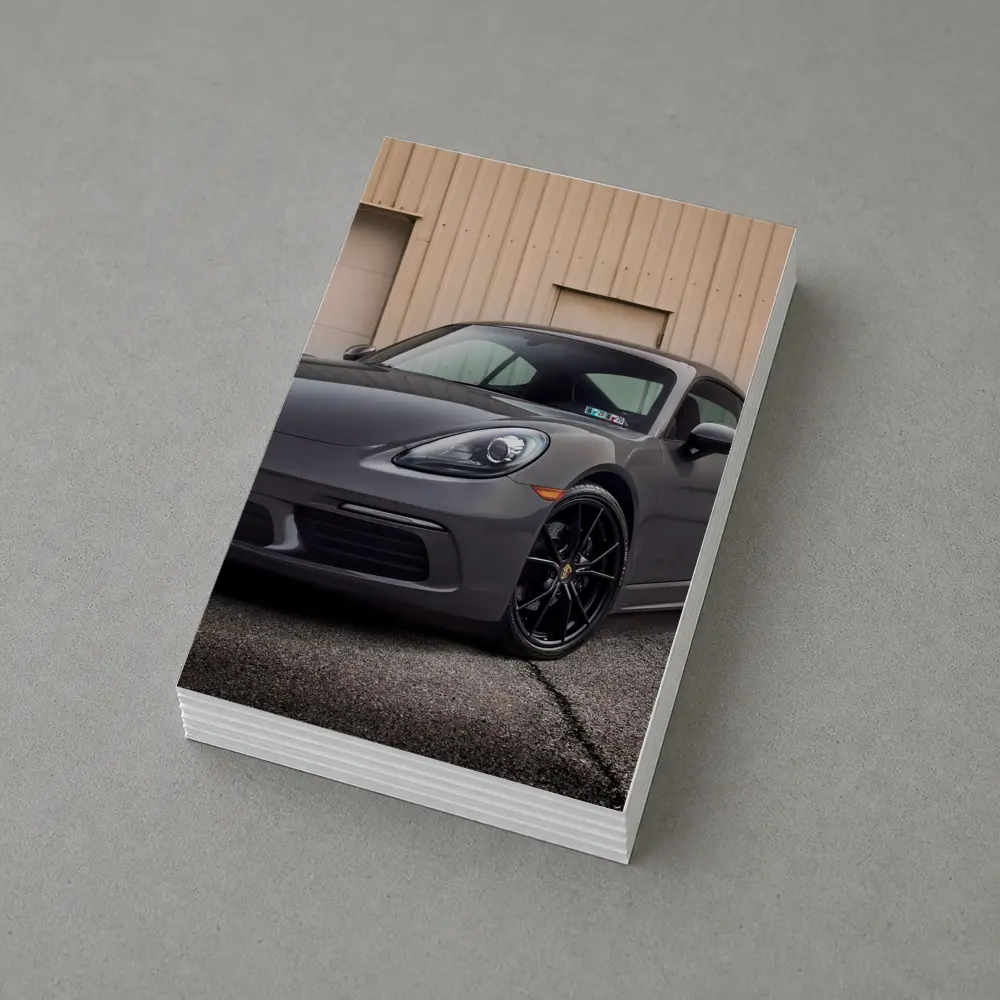 Porsche Cayman Gray Sports Car Garage – Postcards