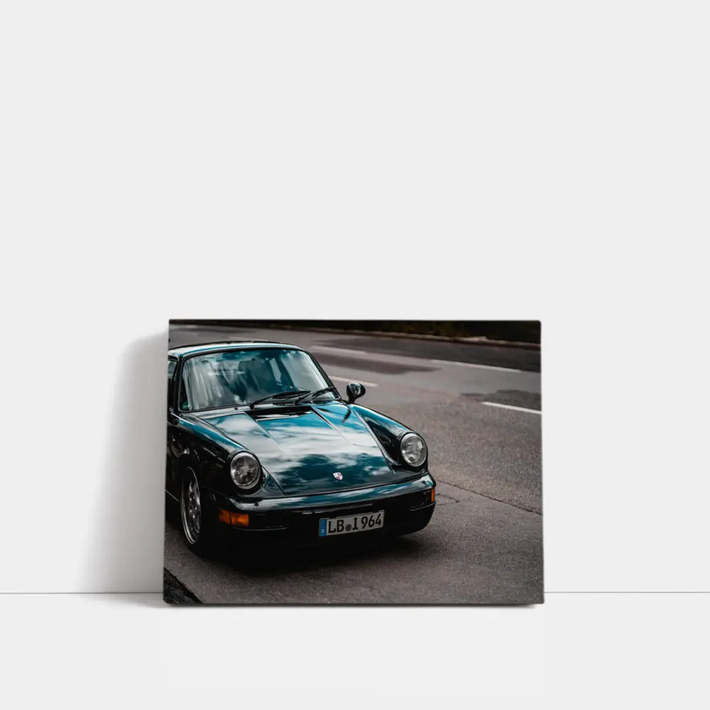 Porsche 911 Dark Green Street Photography – Wall Art