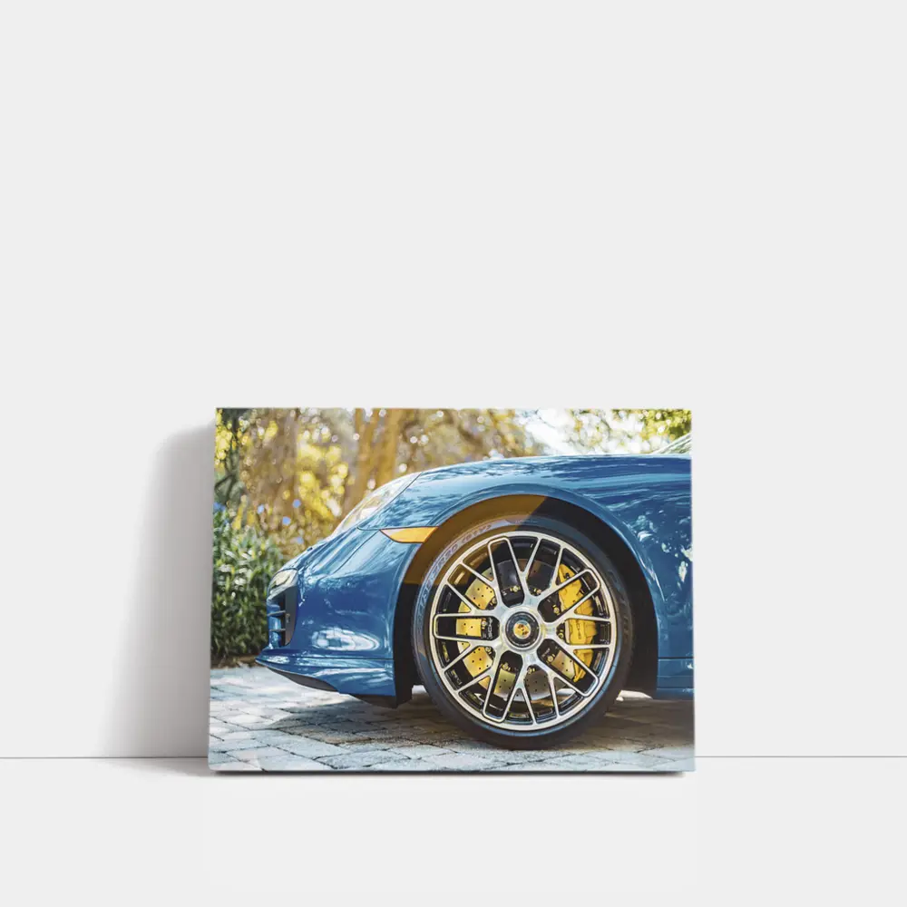 Porsche 911 Blue Detail Yellow Brake Calipers – Wall Art