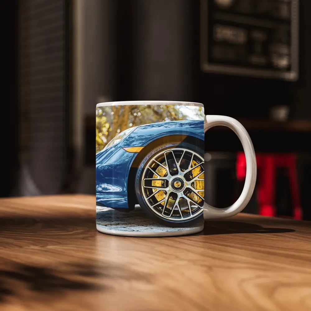 Porsche 911 Blue Detail Yellow Brake Calipers – Mugs