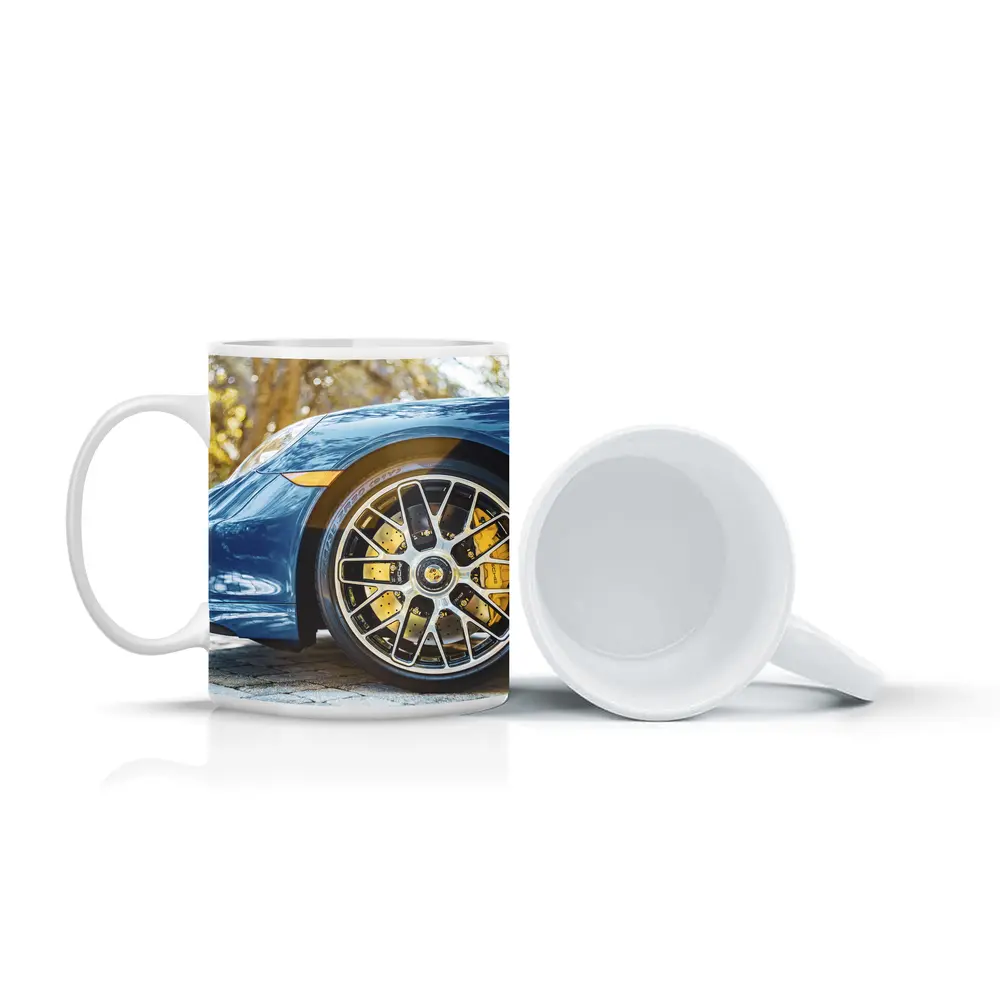 Porsche 911 Blue Detail Yellow Brake Calipers – Mugs