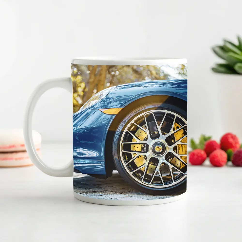 Porsche 911 Blue Detail Yellow Brake Calipers – Mugs
