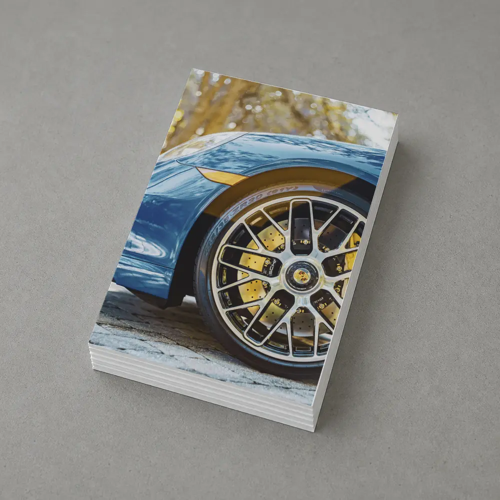 Porsche 911 Blue Detail Yellow Brake Calipers – Postcards