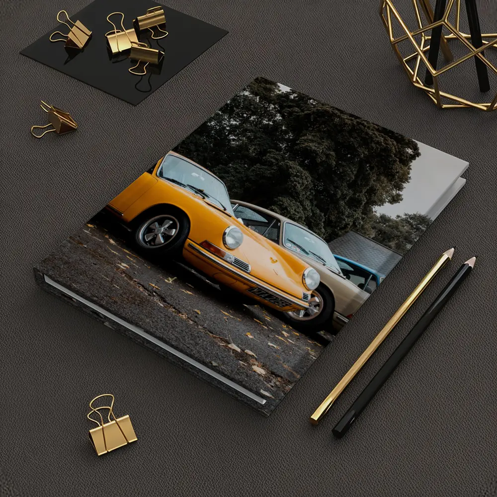 Classic Porsche 911 Trio Parked Outdoors – Notebooks