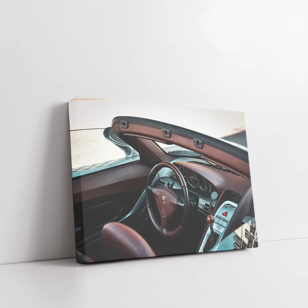 Porsche Boxster Interior Brown Leather Dashboard – Wall Art