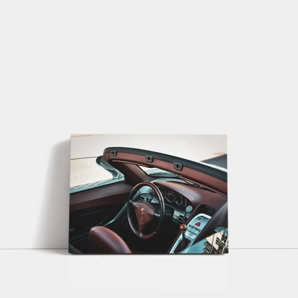 Porsche Boxster Interior Brown Leather Dashboard – Wall Art