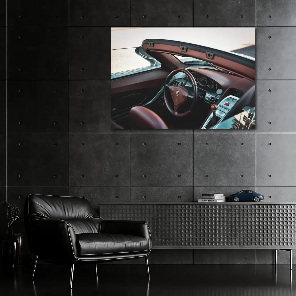 Porsche Boxster Interior Brown Leather Dashboard – Wall Art