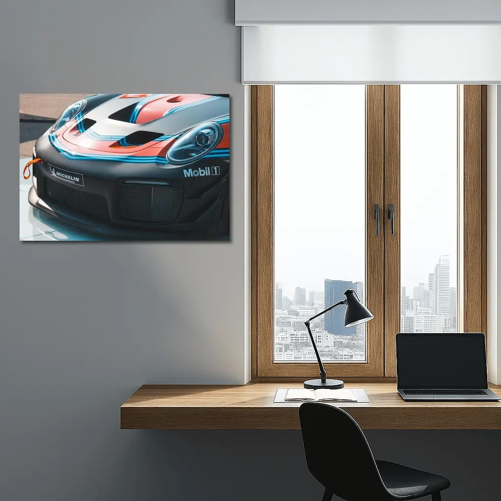 Porsche GT2 RS Race Car Front Close Up – Wall Art