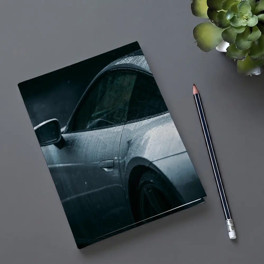Porsche 911 Silver Rain Wet Dark – Notebooks