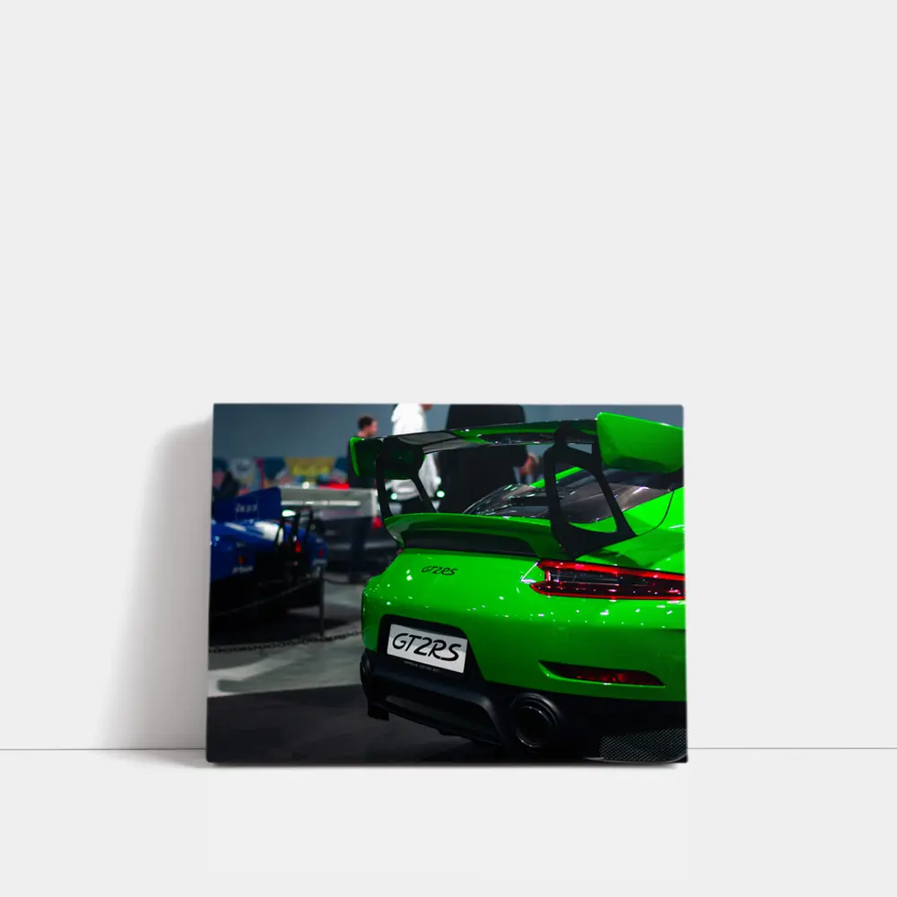 Porsche GT2 RS Green Rear Wing Detail – Wall Art