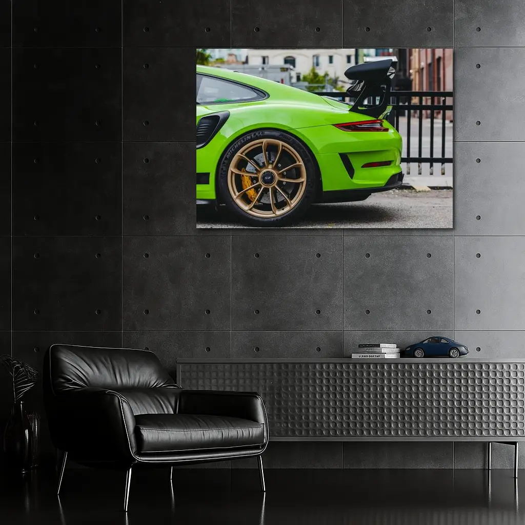 Porsche 911 GT3 RS Lizard Green Street – Wall Art