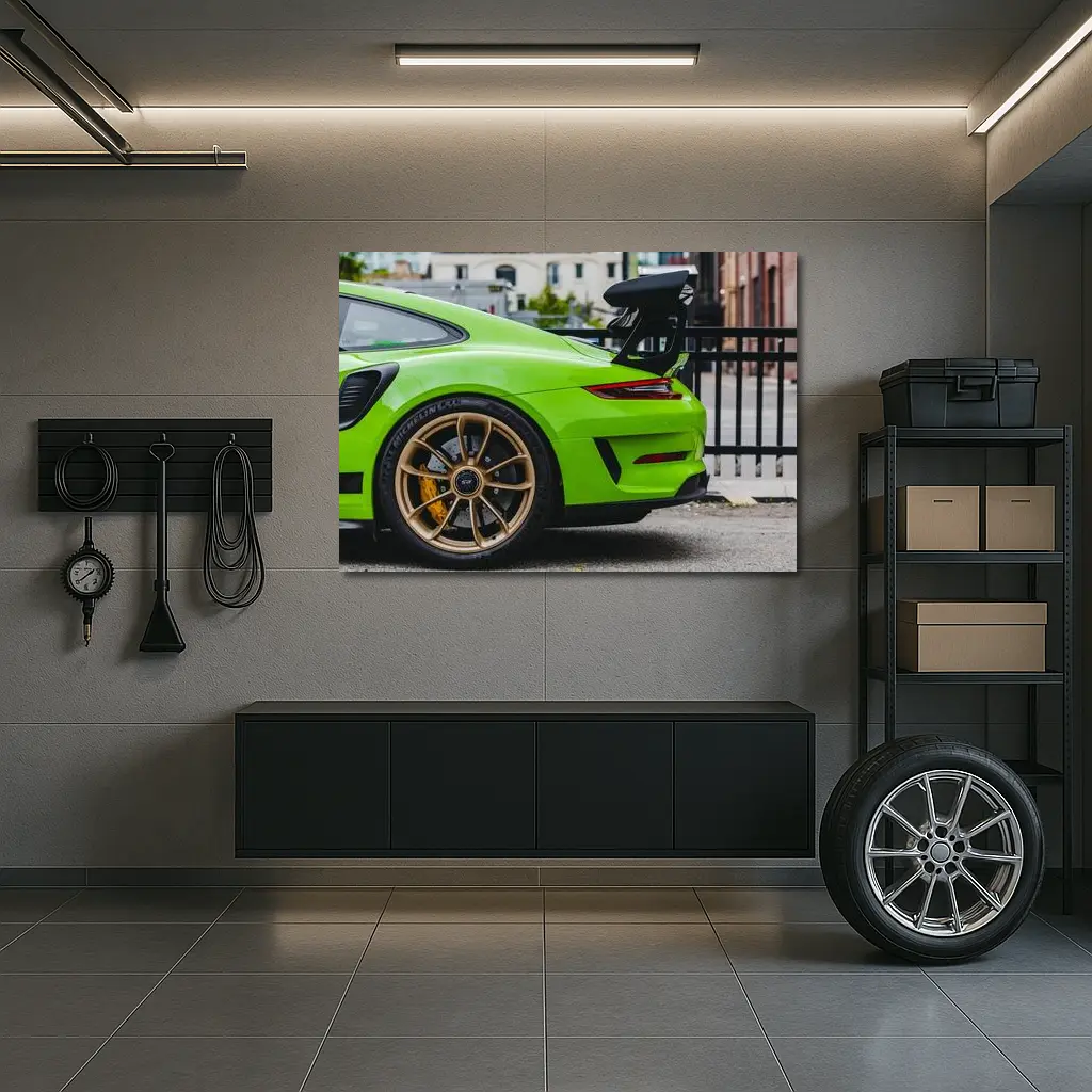 Porsche 911 GT3 RS Lizard Green Street – Wall Art