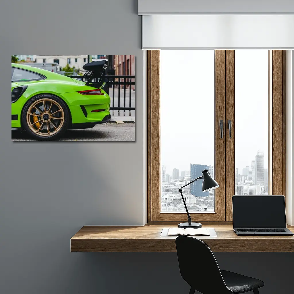Porsche 911 GT3 RS Lizard Green Street – Wall Art