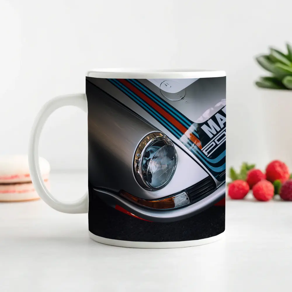 Porsche 911 Martini Racing Livery Close Up – Mugs