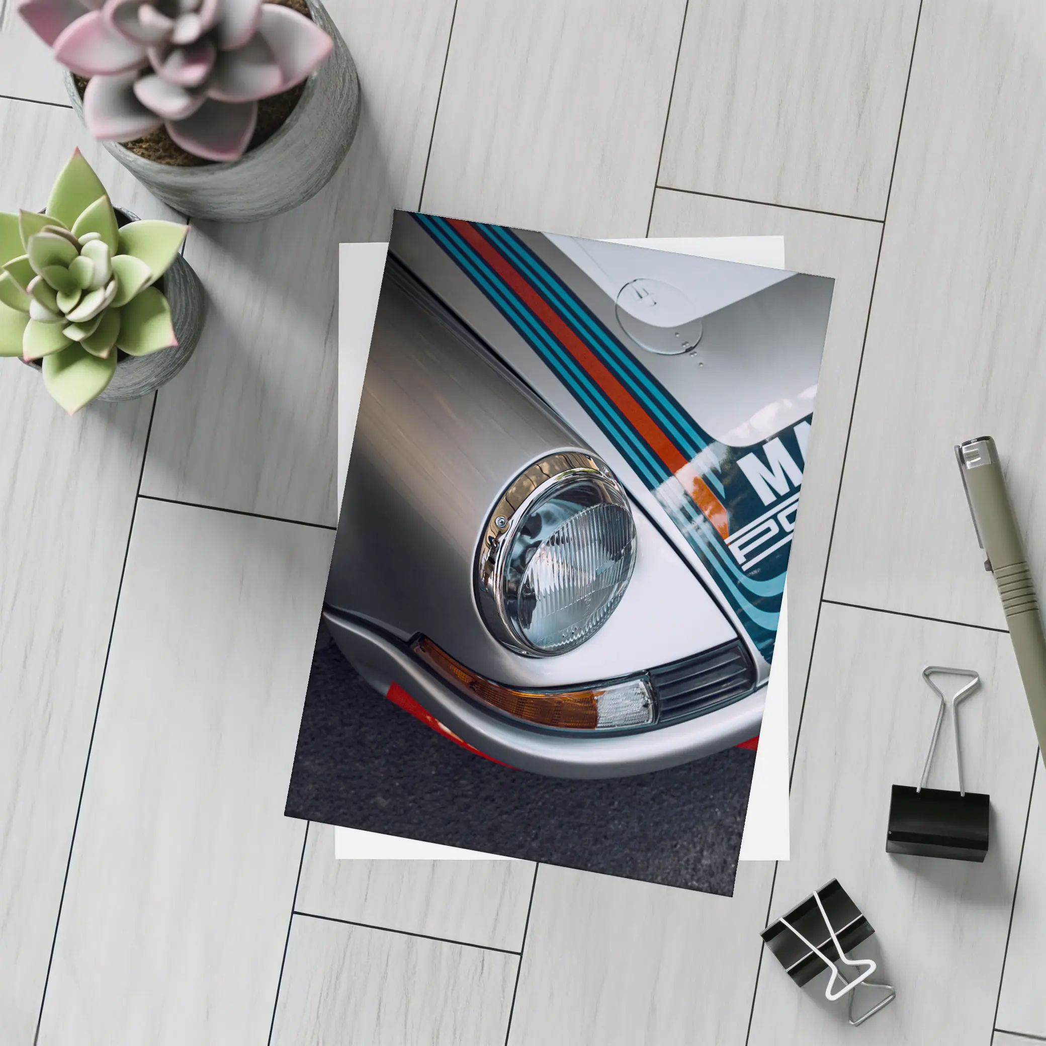 Porsche 911 Martini Racing Livery Close Up – Postcards