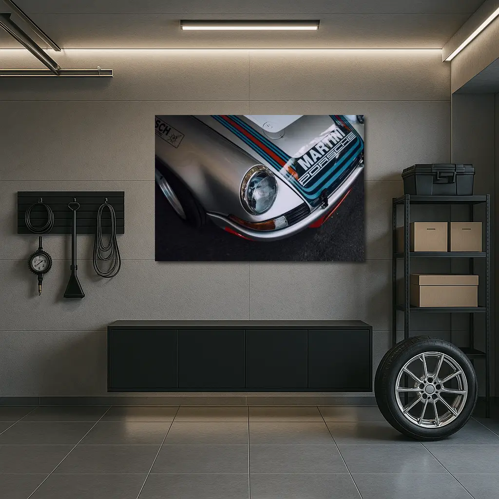 Porsche 911 Martini Racing Livery Close Up – Wall Art