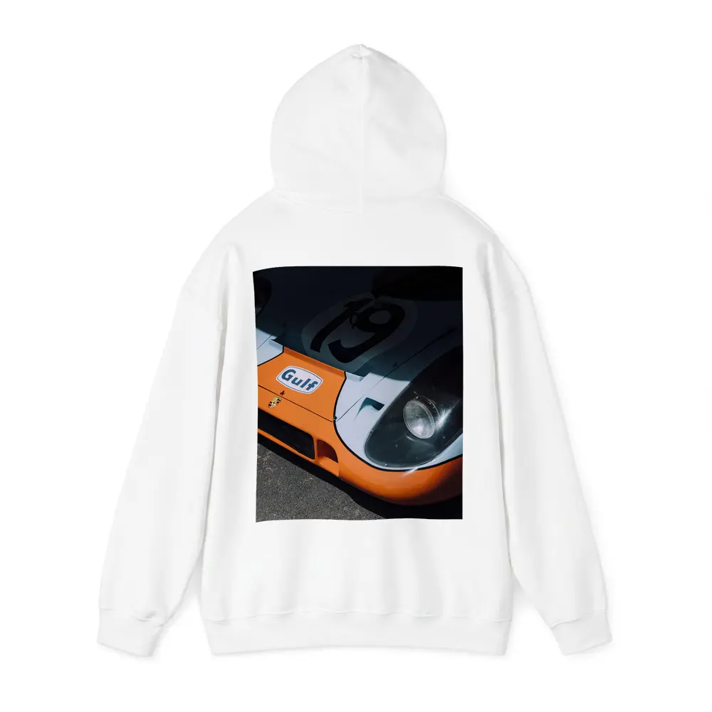 Porsche 917 Gulf Racing Livery Close Up – Hoodies