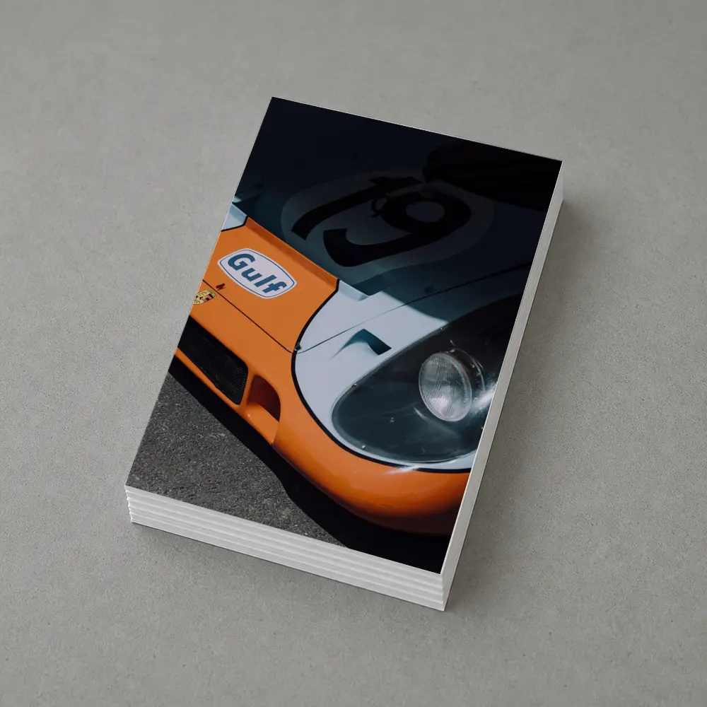 Porsche 917 Gulf Racing Livery Close Up – Postcards